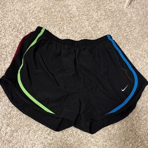 Nike Black Shorts with multicolor Accents